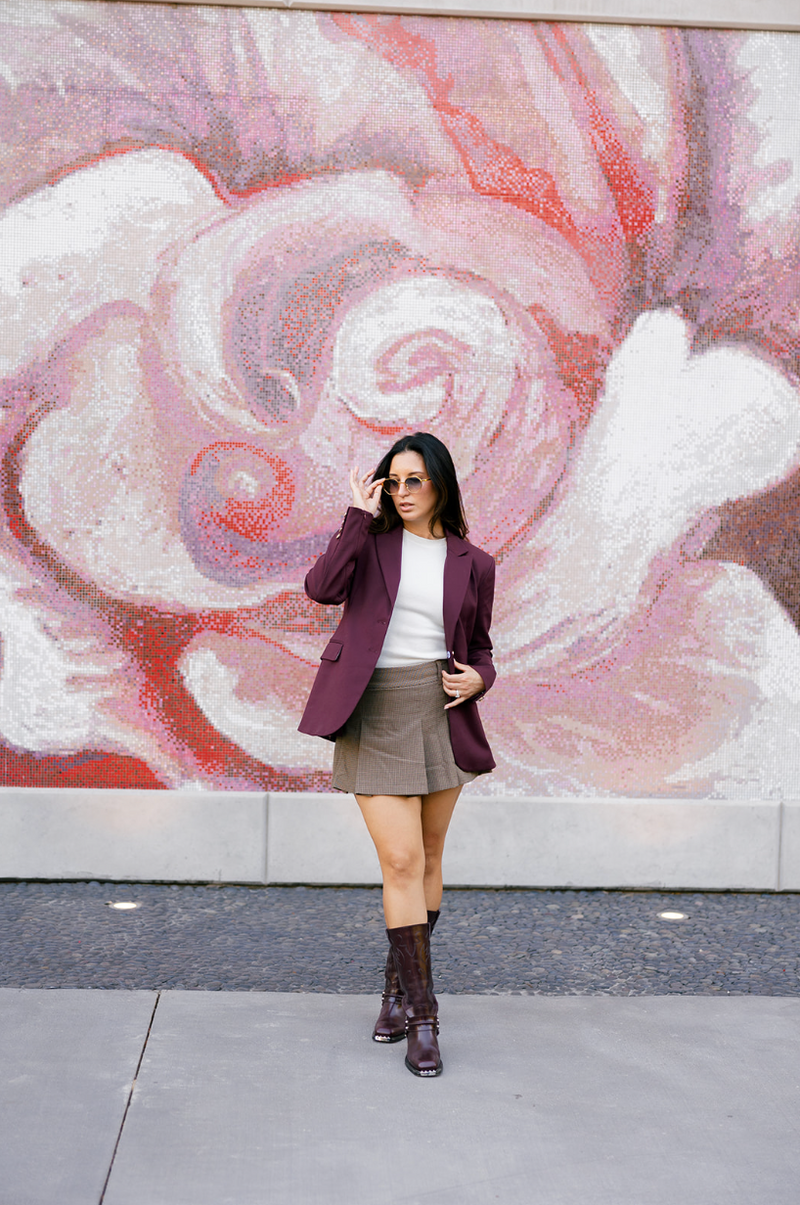 Julie's Summer Wine|Women's Bordeaux Adaptable Blazer