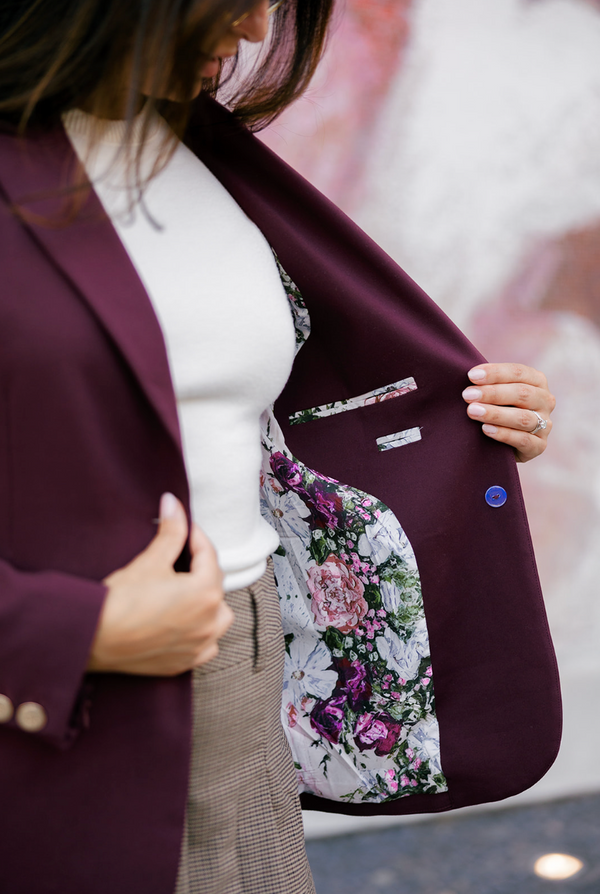 Julie's Summer Wine|Women's Bordeaux Adaptable Blazer